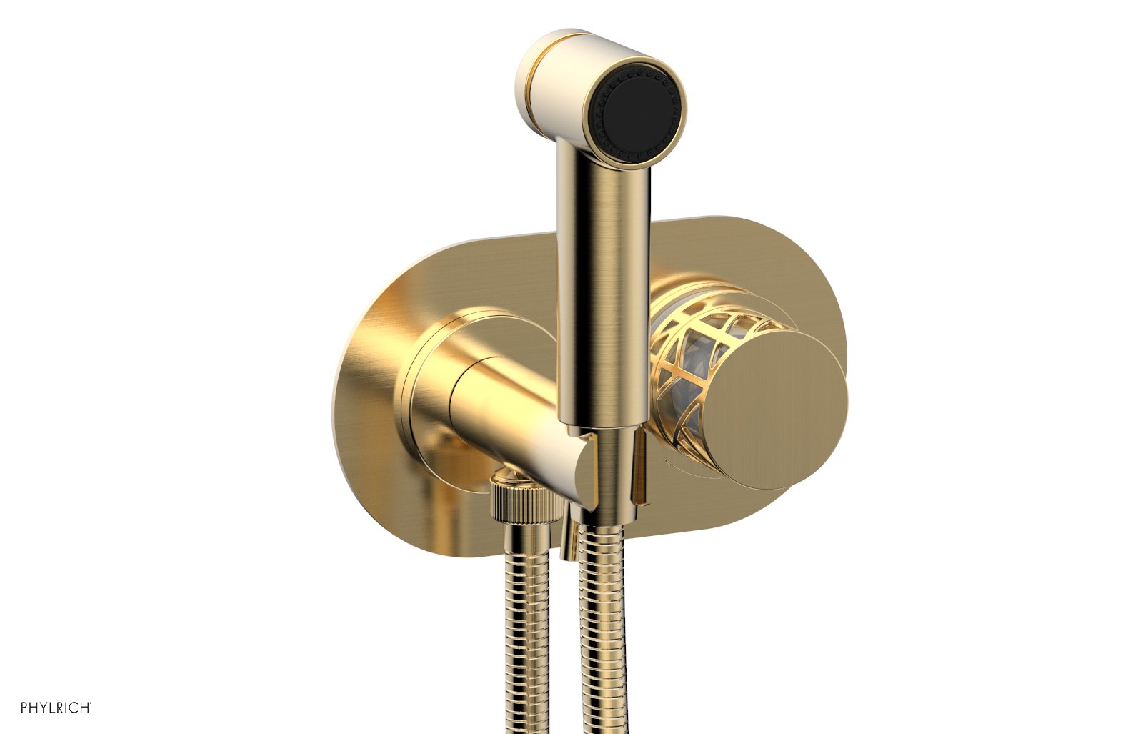 JOLIE Wall Mounted Bidet, Round Handle with "White" Accents 222-64