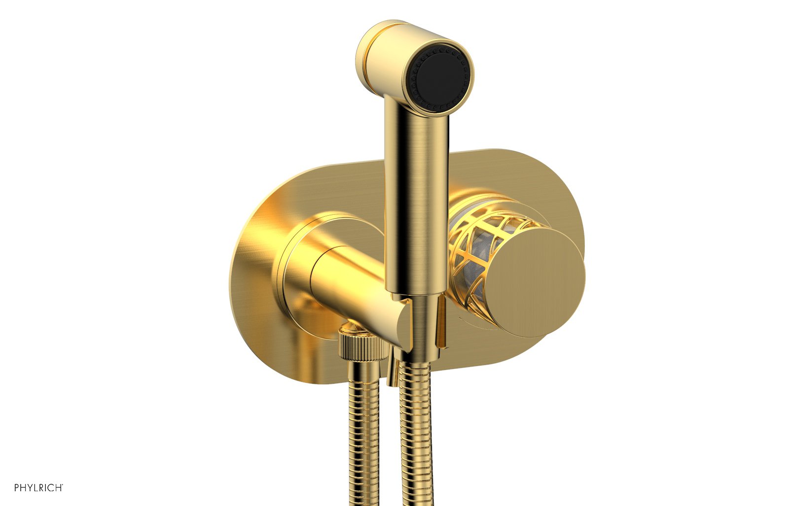 JOLIE Wall Mounted Bidet, Round Handle with "White" Accents 222-64