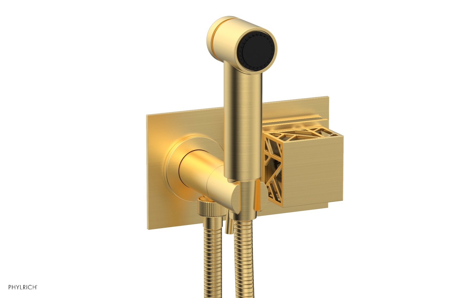 JOLIE Wall Mounted Bidet, Square Handle with "Black" Accents 222-65