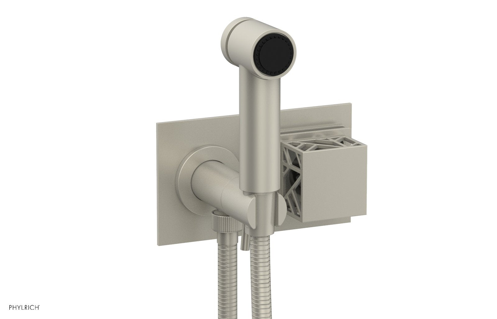 JOLIE Wall Mounted Bidet, Square Handle with "Black" Accents 222-65