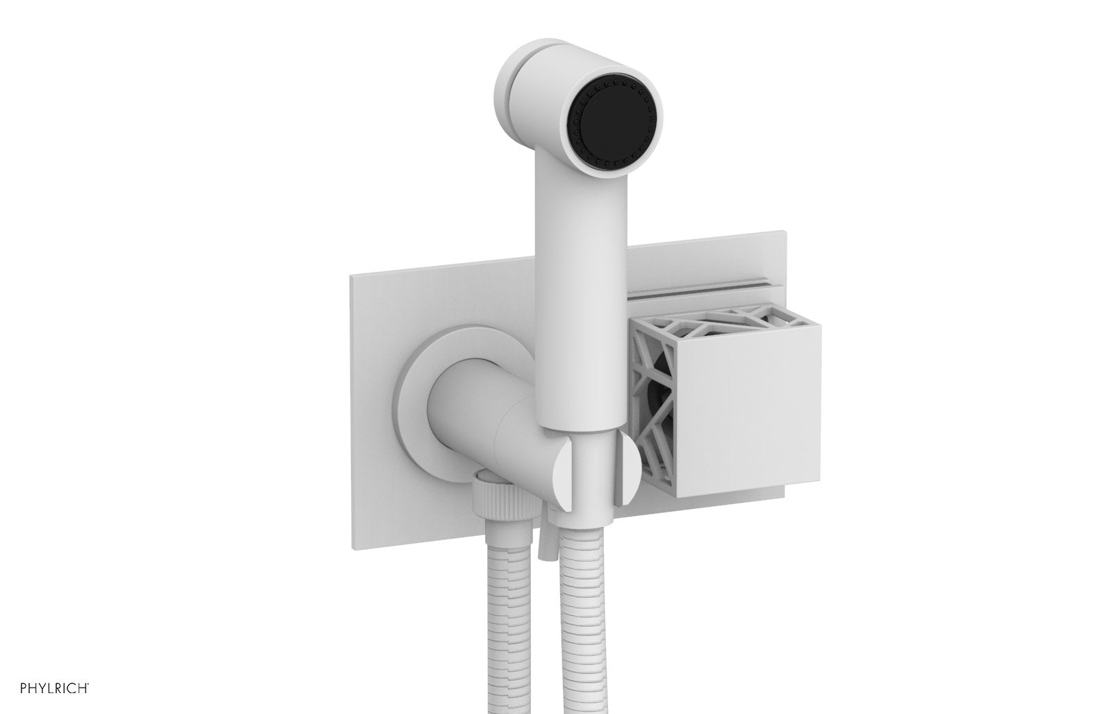 JOLIE Wall Mounted Bidet, Square Handle with "Black" Accents 222-65