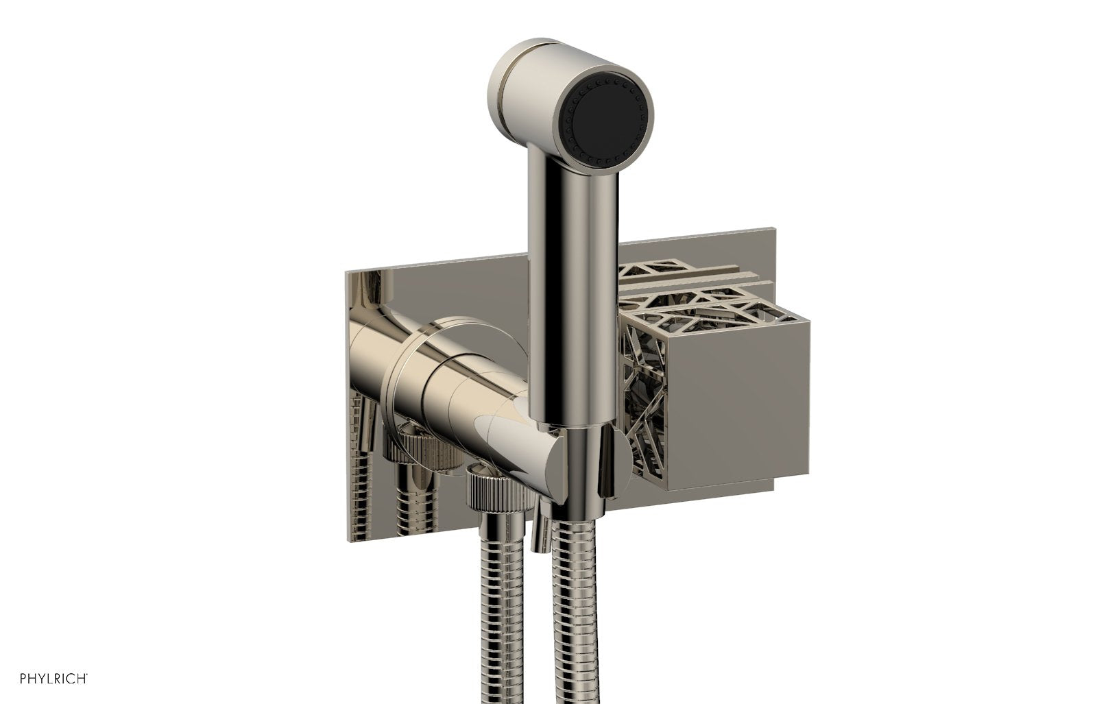 JOLIE Wall Mounted Bidet, Square Handle with "Black" Accents 222-65