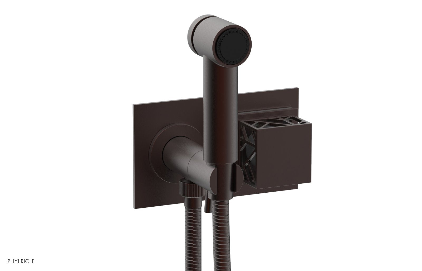 JOLIE Wall Mounted Bidet, Square Handle with "Grey" Accents 222-65