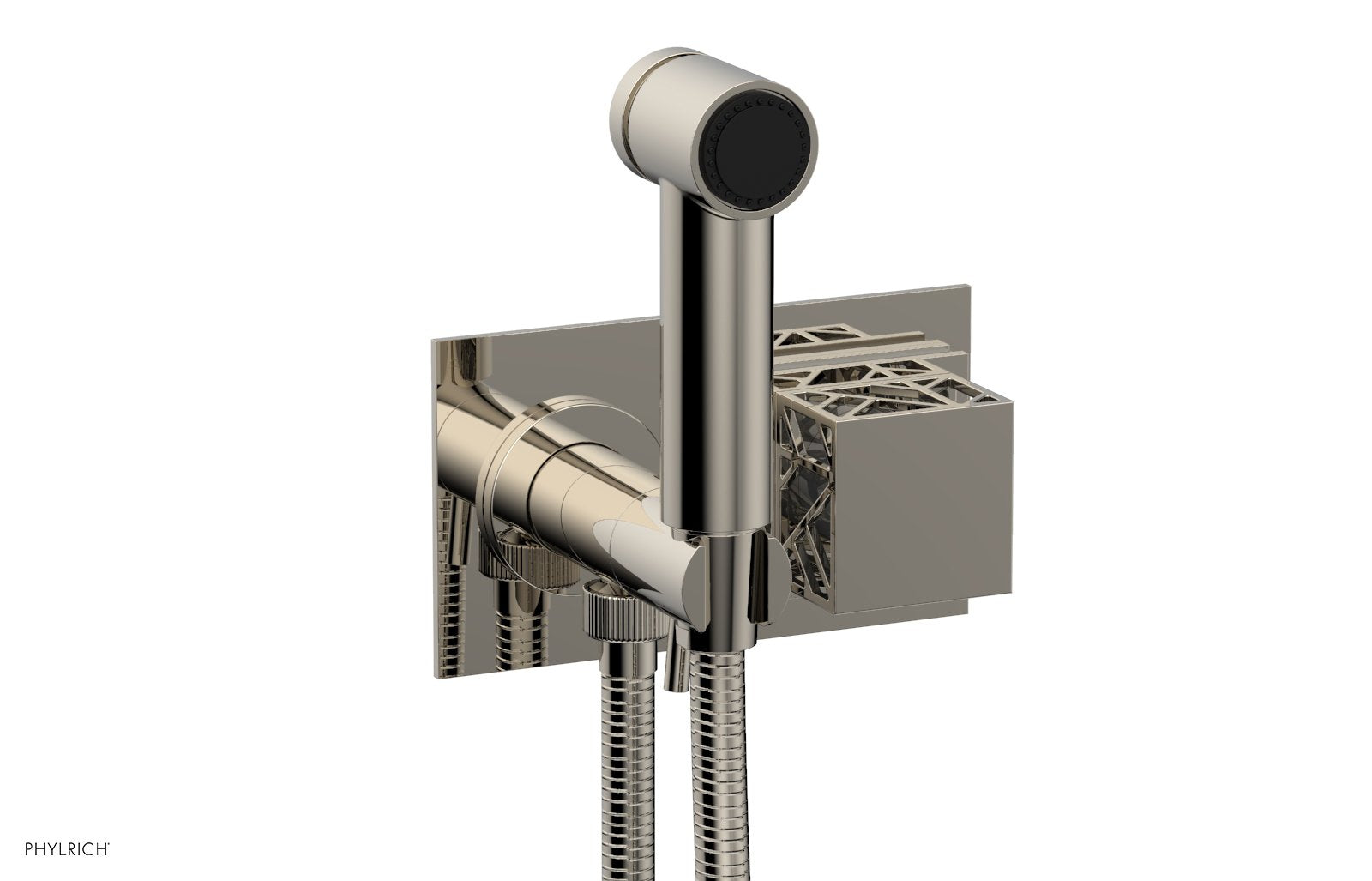 JOLIE Wall Mounted Bidet, Square Handle with "Grey" Accents 222-65