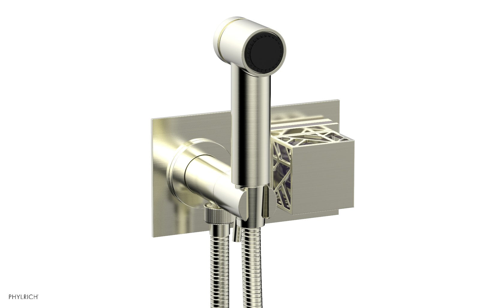 JOLIE Wall Mounted Bidet, Square Handle with "Purple" Accents 222-65