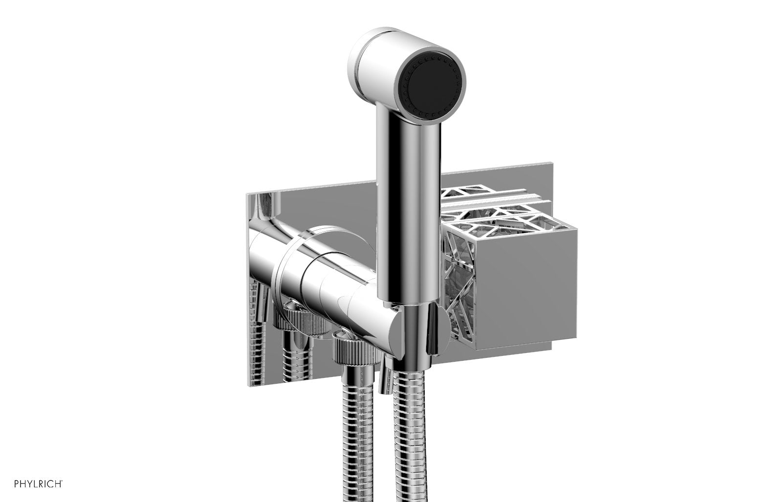 JOLIE Wall Mounted Bidet, Square Handle with "White" Accents 222-65