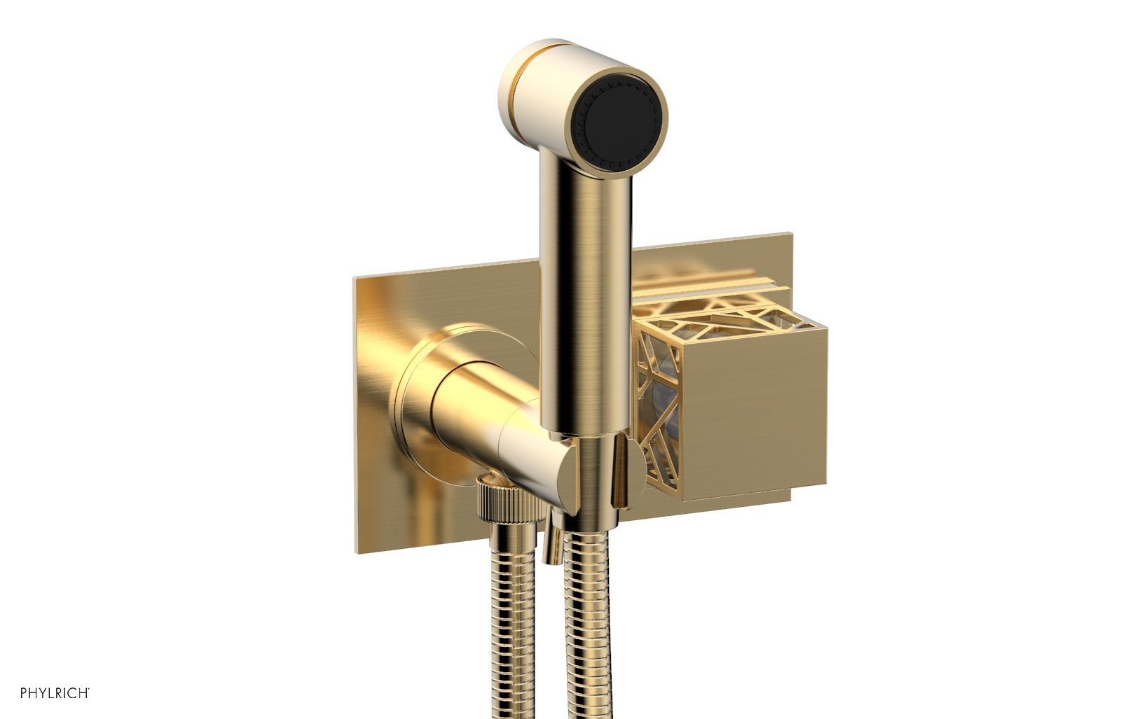 JOLIE Wall Mounted Bidet, Square Handle with "White" Accents 222-65