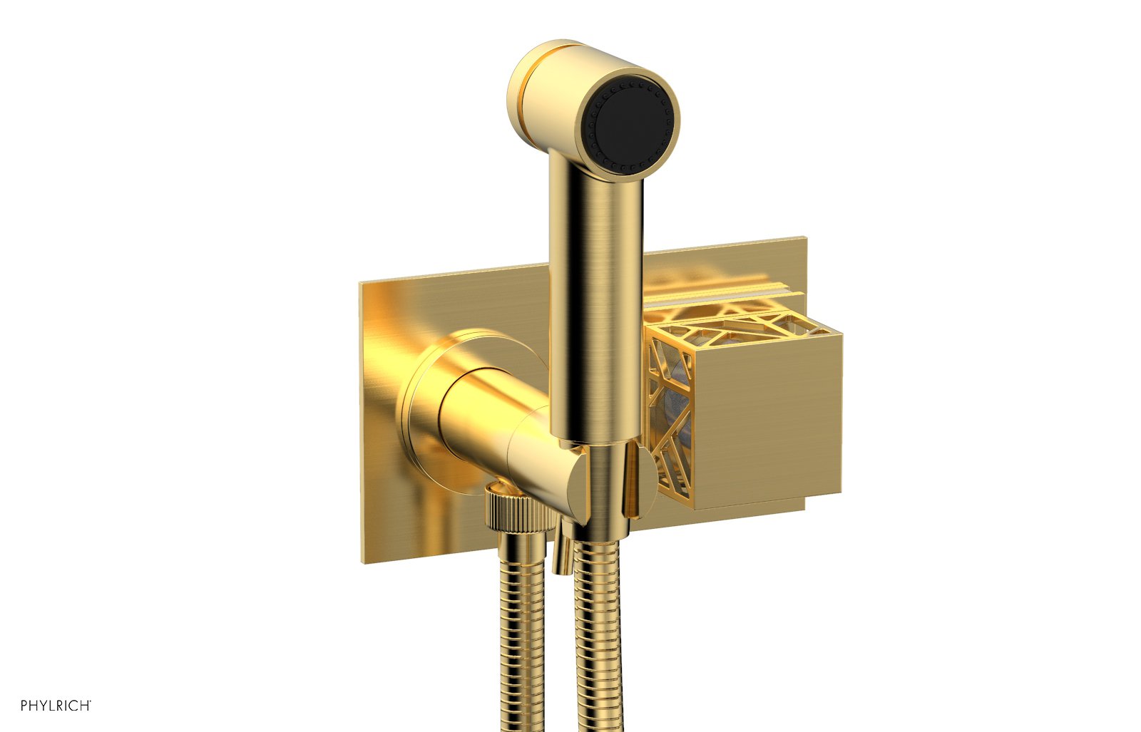 JOLIE Wall Mounted Bidet, Square Handle with "White" Accents 222-65