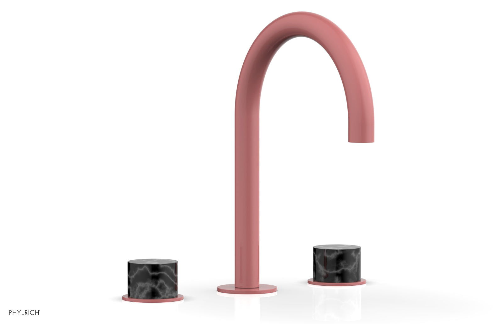 BASIC II Widespread Faucet -  Black Marble Handles 230-03