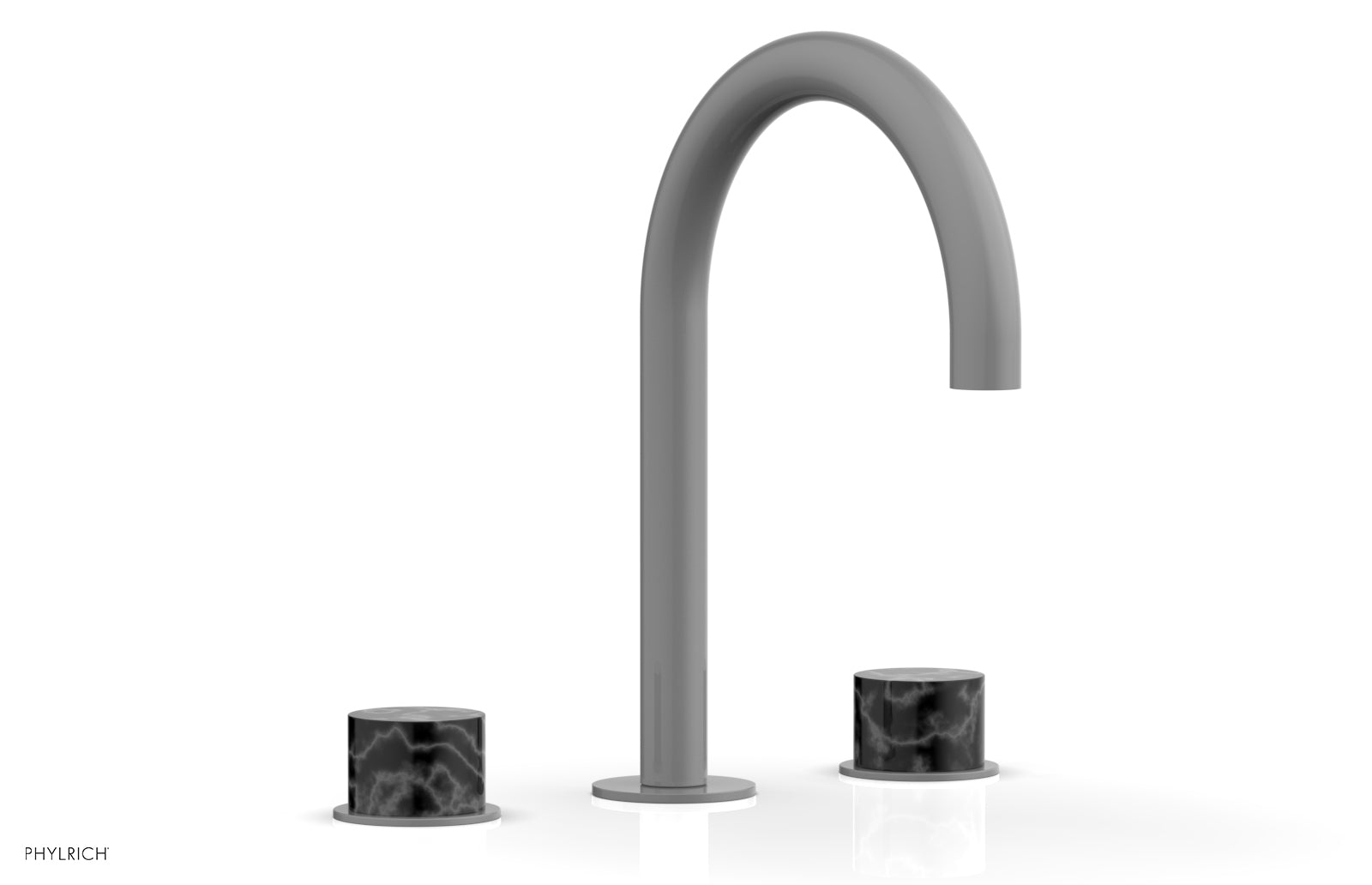 BASIC II Widespread Faucet -  Black Marble Handles 230-03