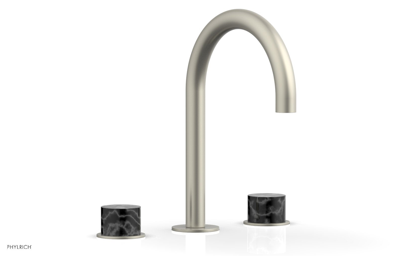 BASIC II Widespread Faucet -  Black Marble Handles 230-03