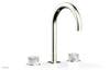 BASIC II Widespread Faucet - White Marble Handles 230-03