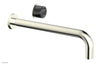Basic II 12" Single Handle Wall Lavatory Set - Black Marble Handle 230-17-12