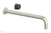 Basic II 14" Single Handle Wall Lavatory Set - Black Marble Handle 230-17-14
