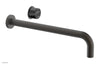 Basic II 14" Single Handle Wall Lavatory Set - Black Marble Handle 230-17-14