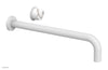 Basic II 14" Single Handle Wall Lavatory Set - White Marble Handle 230-17-14