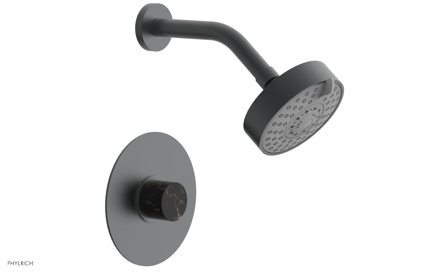 BASIC II Pressure Balance Shower Set - Black Marble 230-23