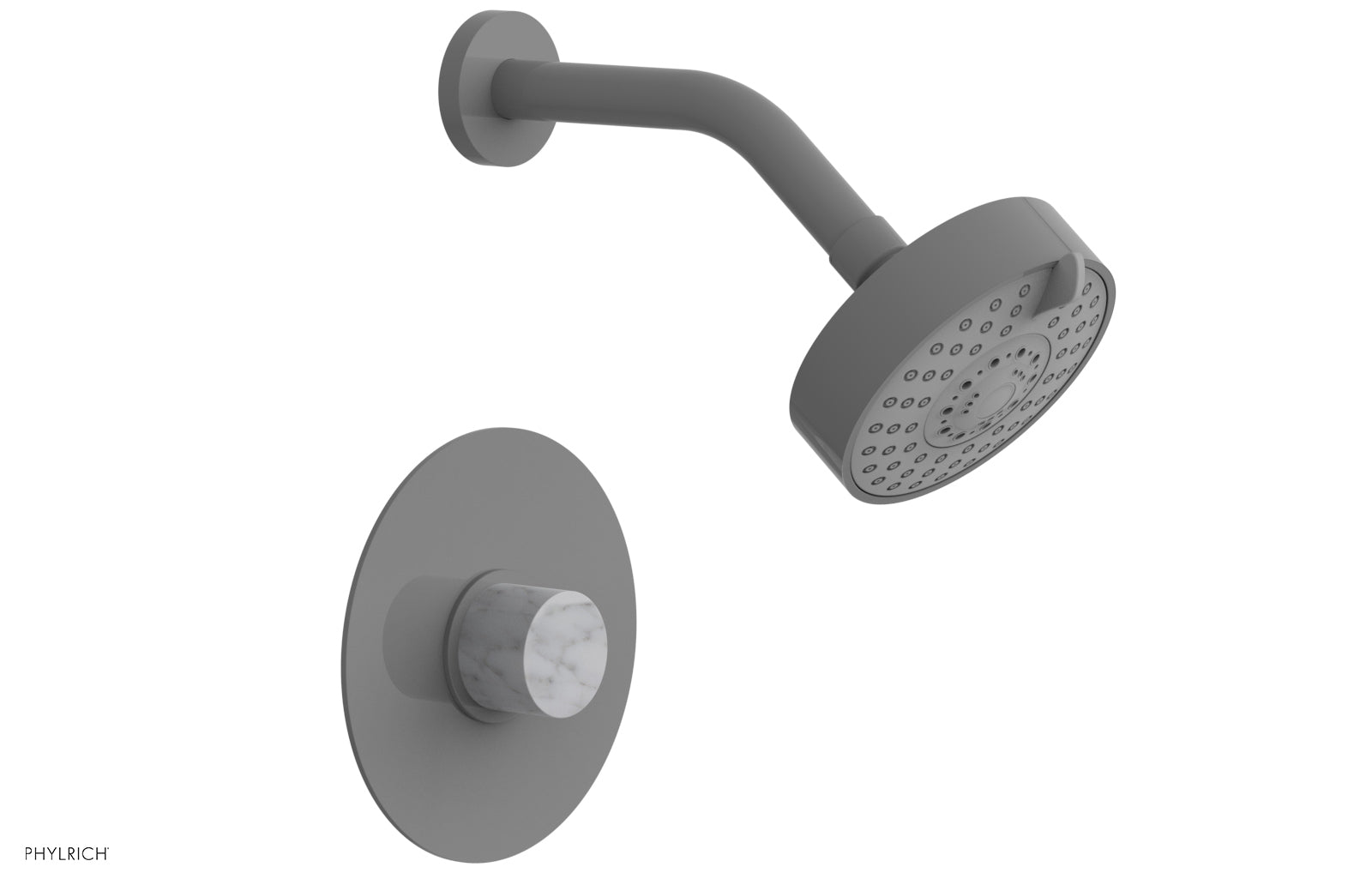 BASIC II Pressure Balance Shower Set - White Marble 230-23