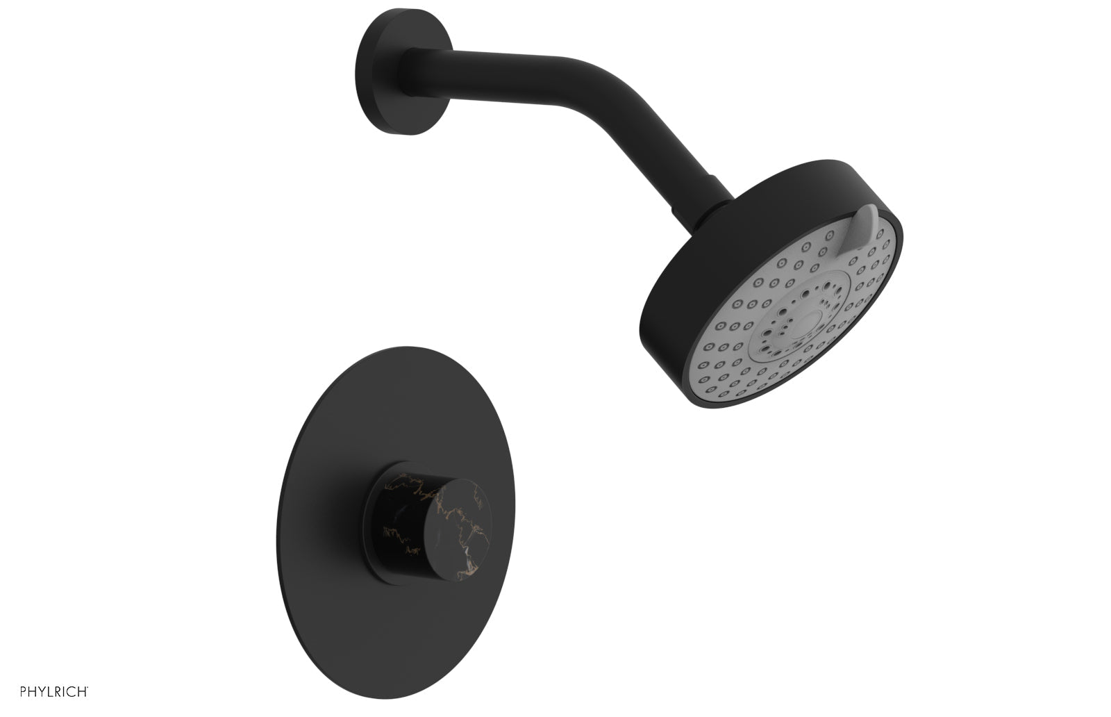 BASIC II Pressure Balance Shower Set - Black Marble 230-23