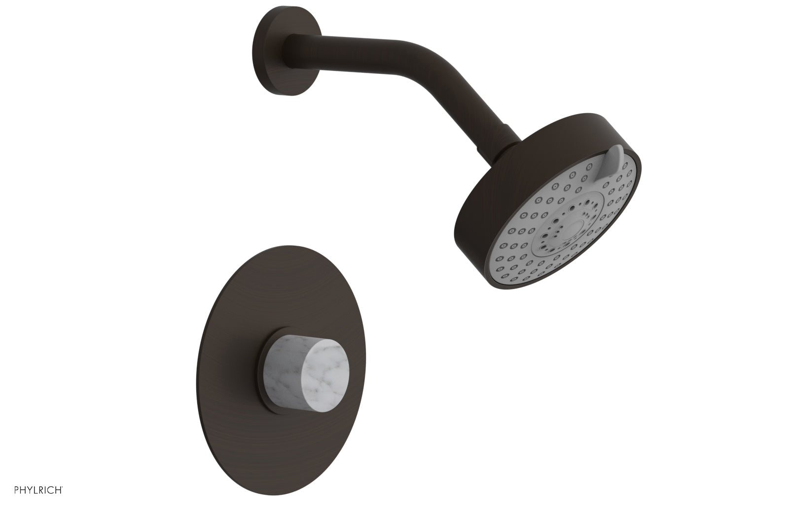 BASIC II Pressure Balance Shower Set - White Marble 230-23