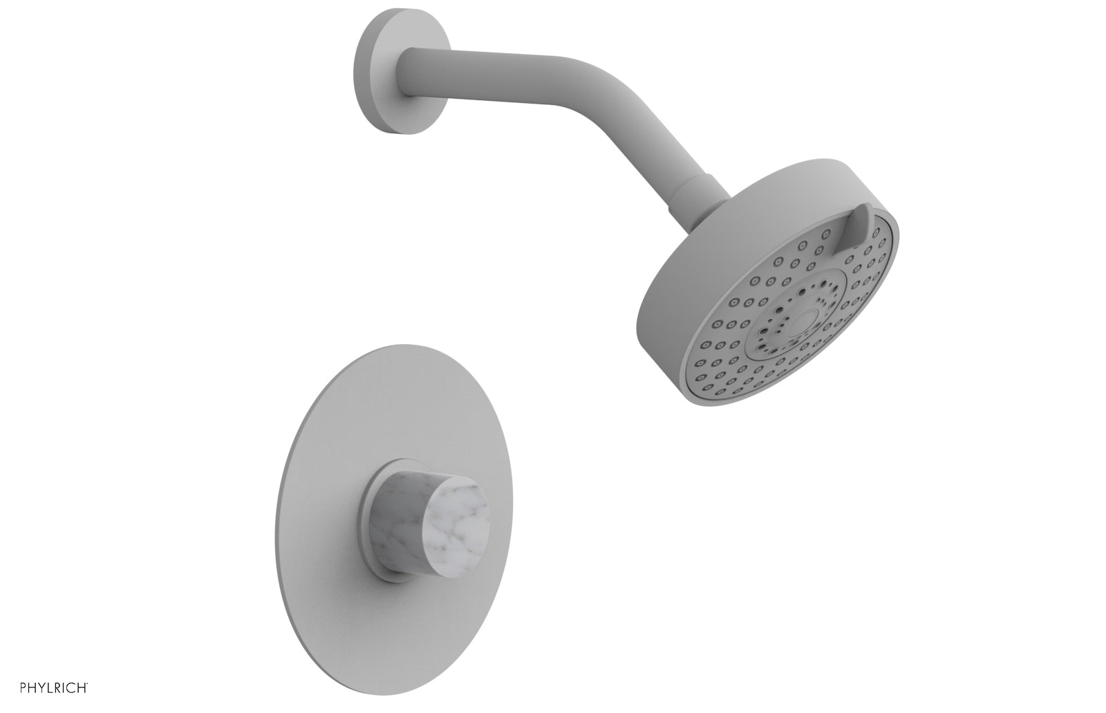 BASIC II Pressure Balance Shower Set - White Marble 230-23