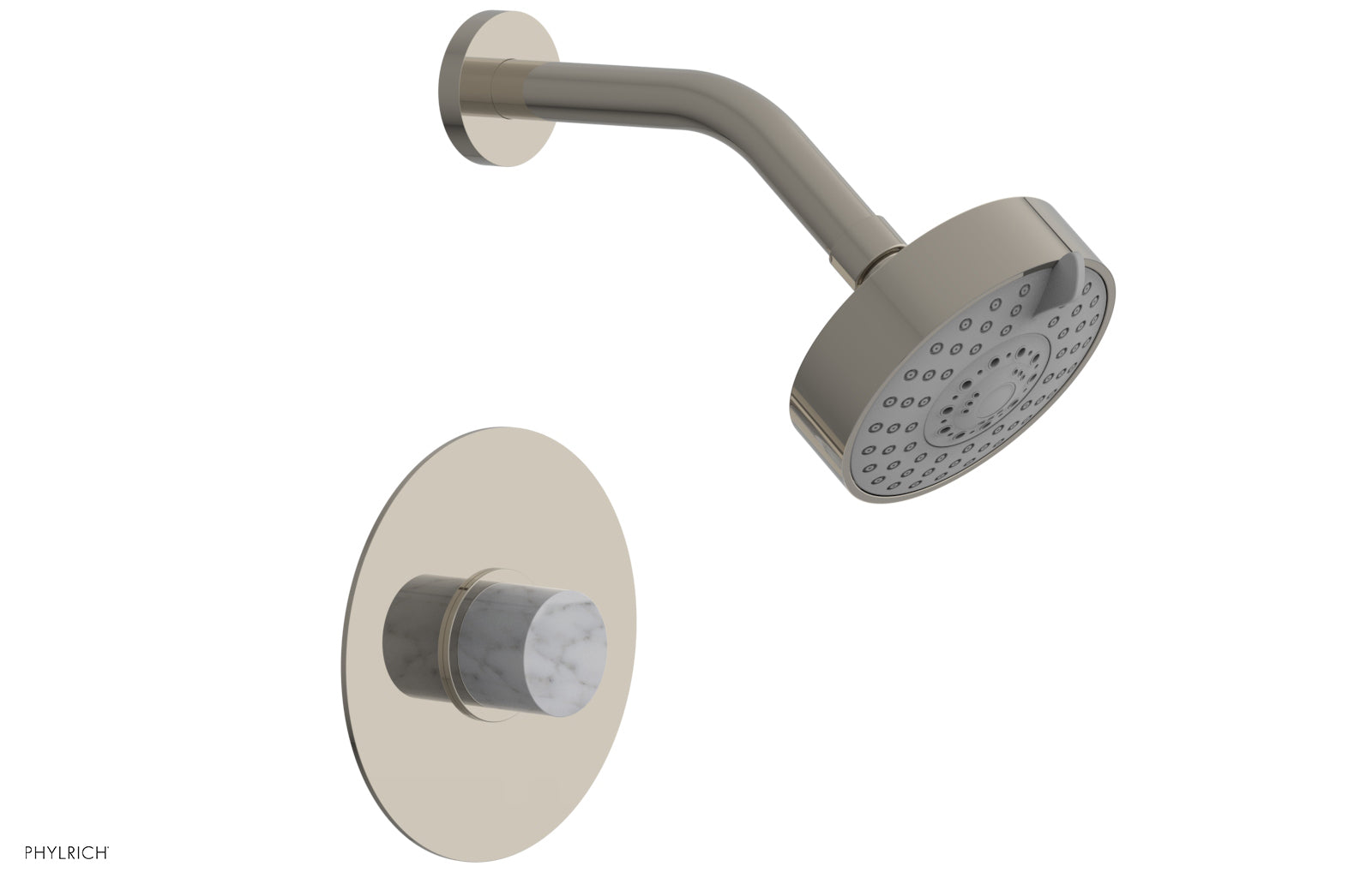 BASIC II Pressure Balance Shower Set - White Marble 230-23