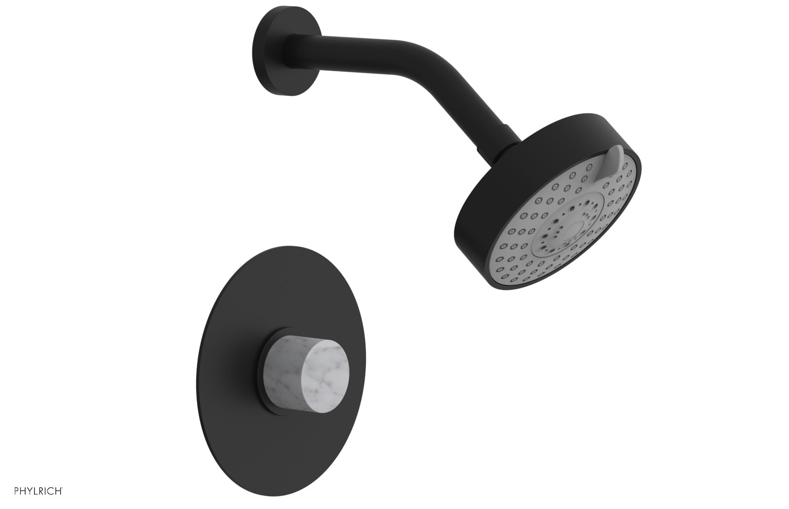 BASIC II Pressure Balance Shower Set - White Marble 230-23