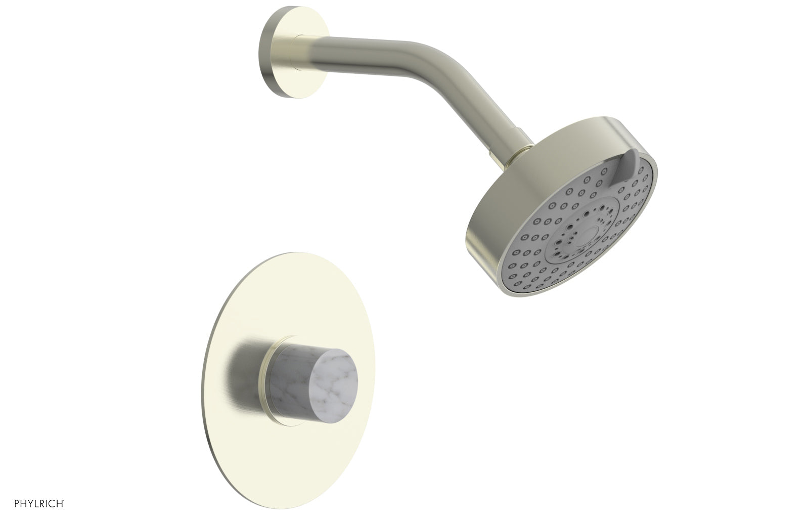 BASIC II Pressure Balance Shower Set - White Marble 230-23