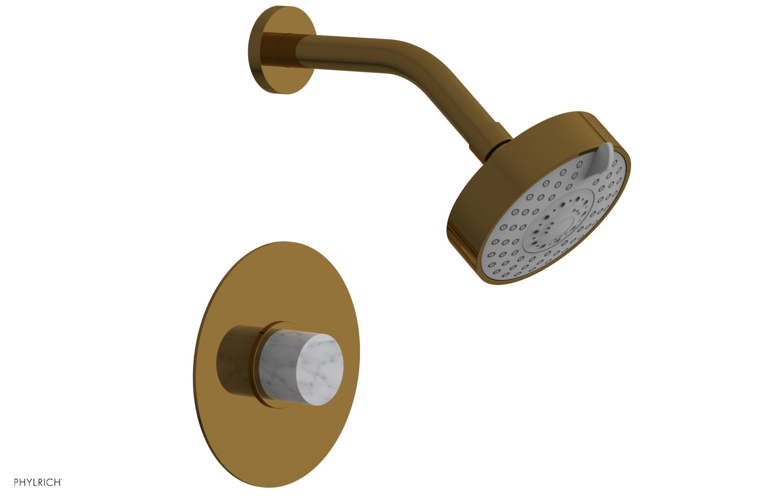 BASIC II Pressure Balance Shower Set - White Marble 230-23