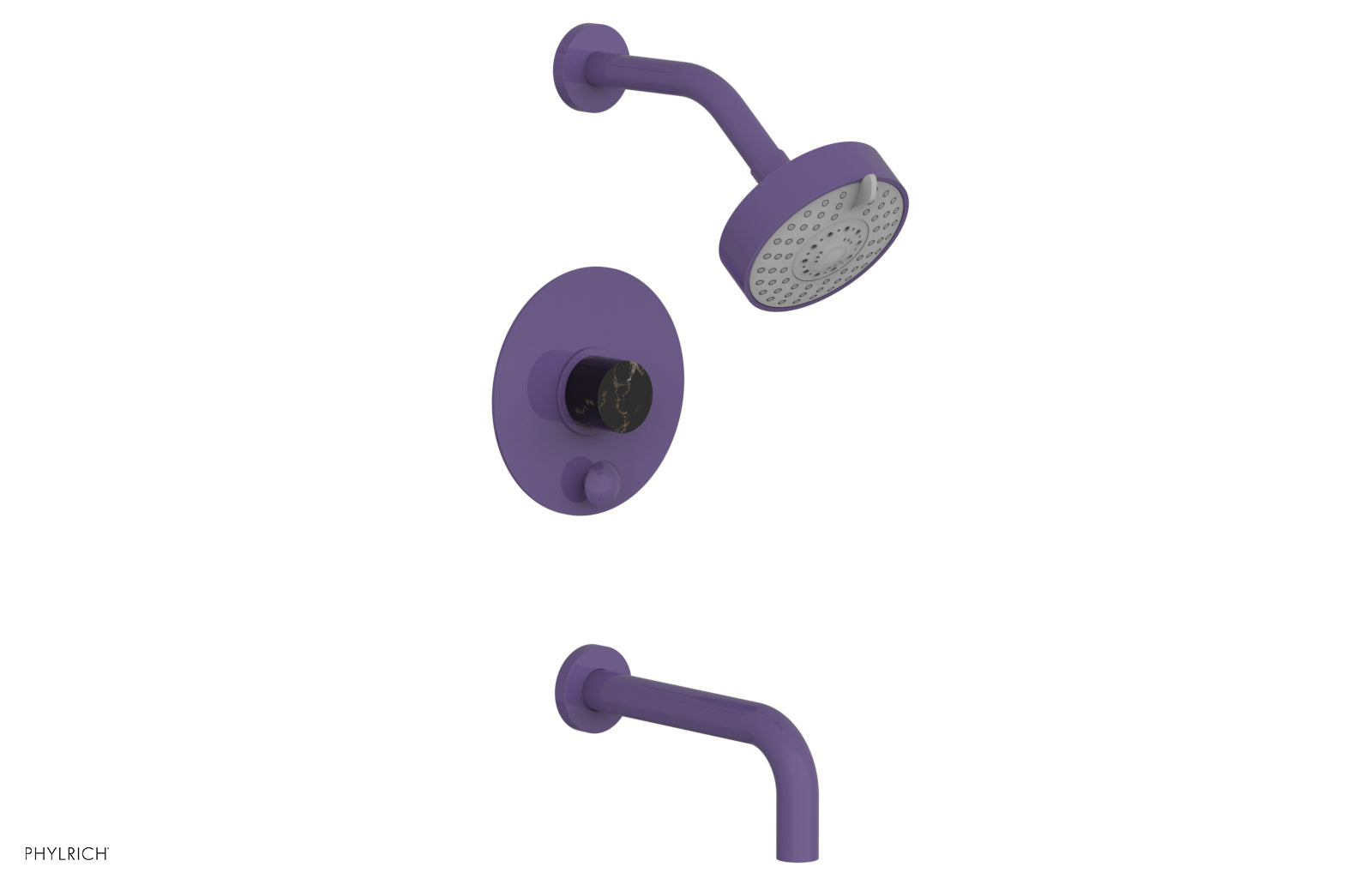 BASIC II Pressure Balance Tub and Shower Set - Black Marble 230-28