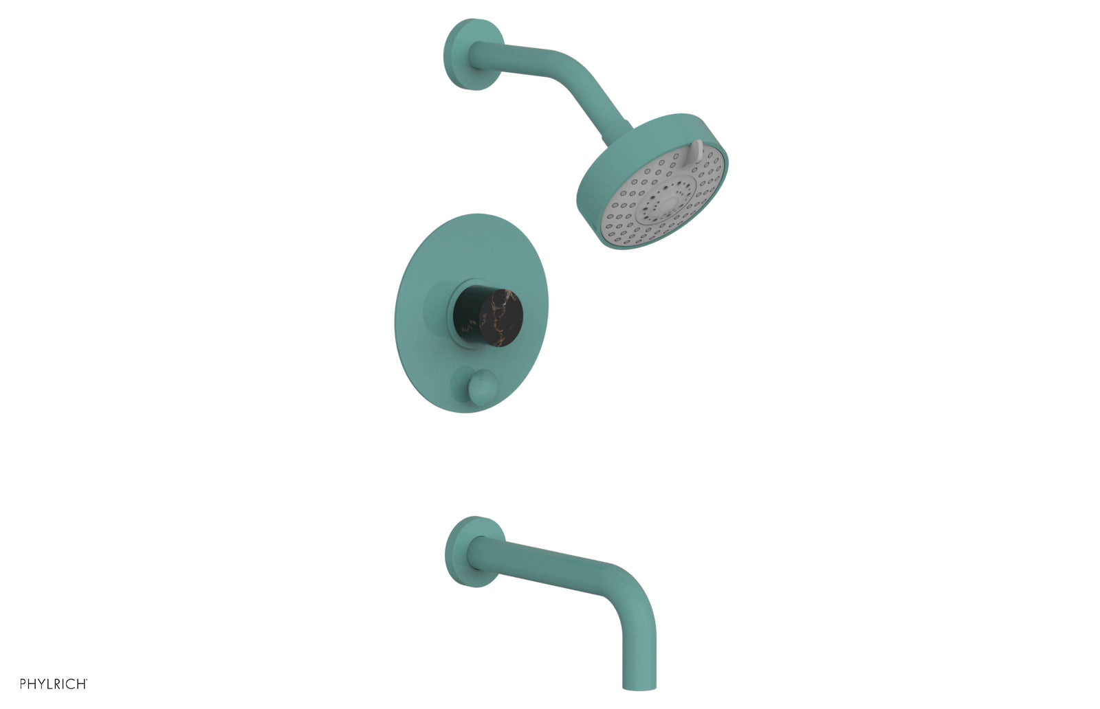 BASIC II Pressure Balance Tub and Shower Set - Black Marble 230-28