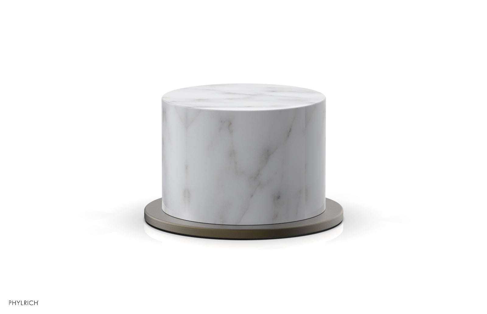 BASIC II Volume Control/Diverter Trim White Marble Handle 230-37