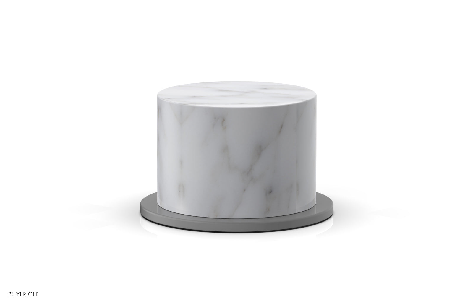 BASIC II Volume Control/Diverter Trim White Marble Handle 230-37