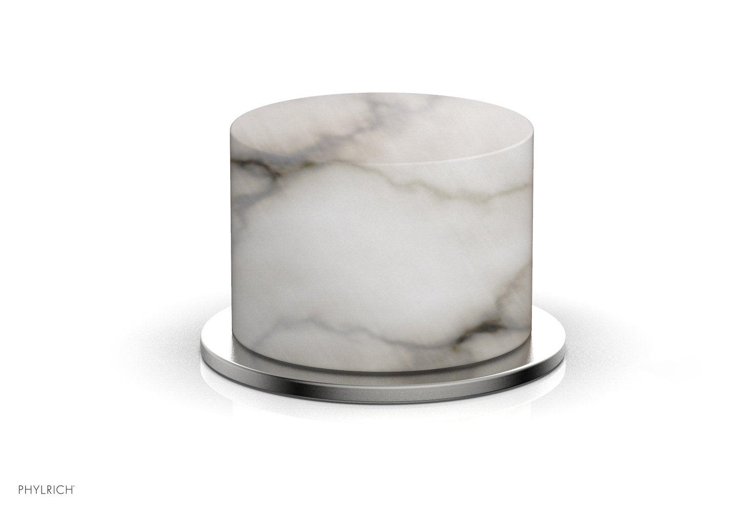 BASIC II Volume Control/Diverter Trim White Marble Handle 230-37