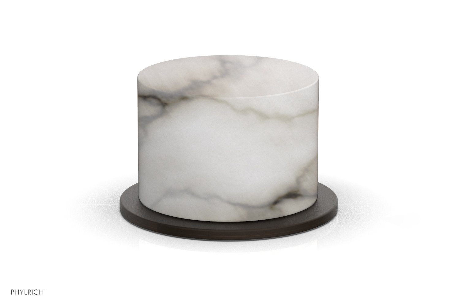 BASIC II Volume Control/Diverter Trim White Marble Handle 230-37