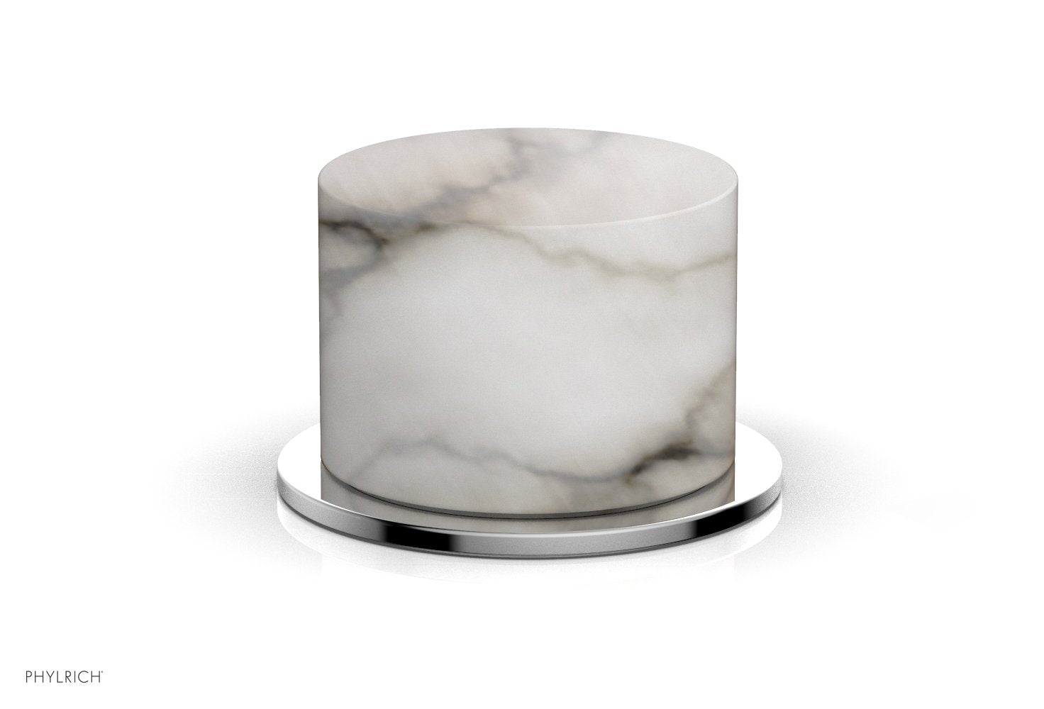 BASIC II Volume Control/Diverter Trim White Marble Handle 230-37