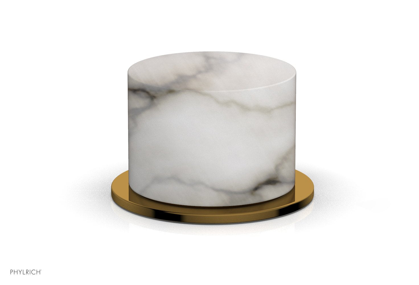 BASIC II Volume Control/Diverter Trim White Marble Handle 230-37