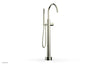 BASIC II Low Floor Mount Tub Filler - Knurled Handle with Hand Shower  230-44-03