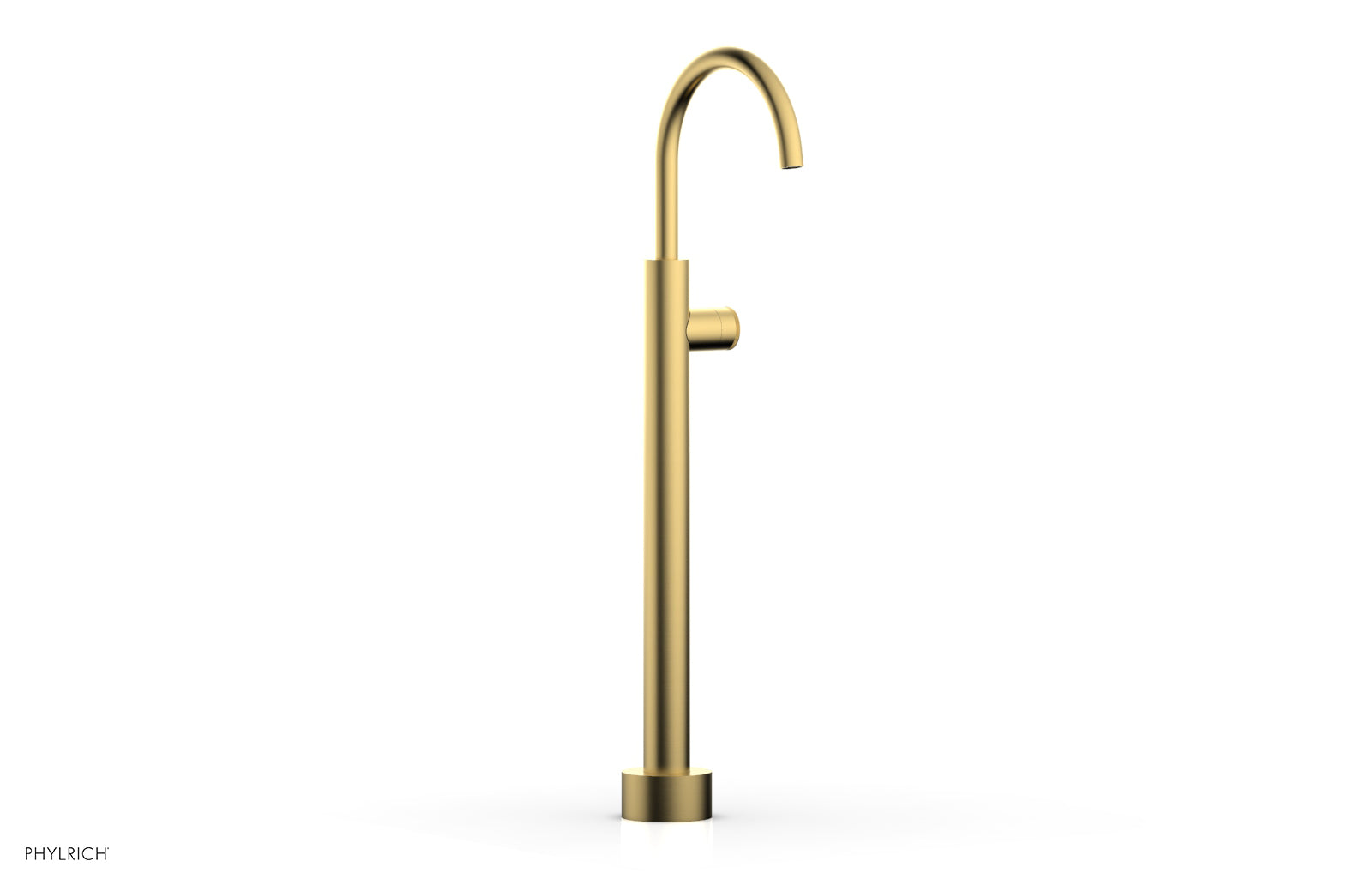 BASIC II Low Floor Mount Tub Filler - Knurled Handle  230-44-04