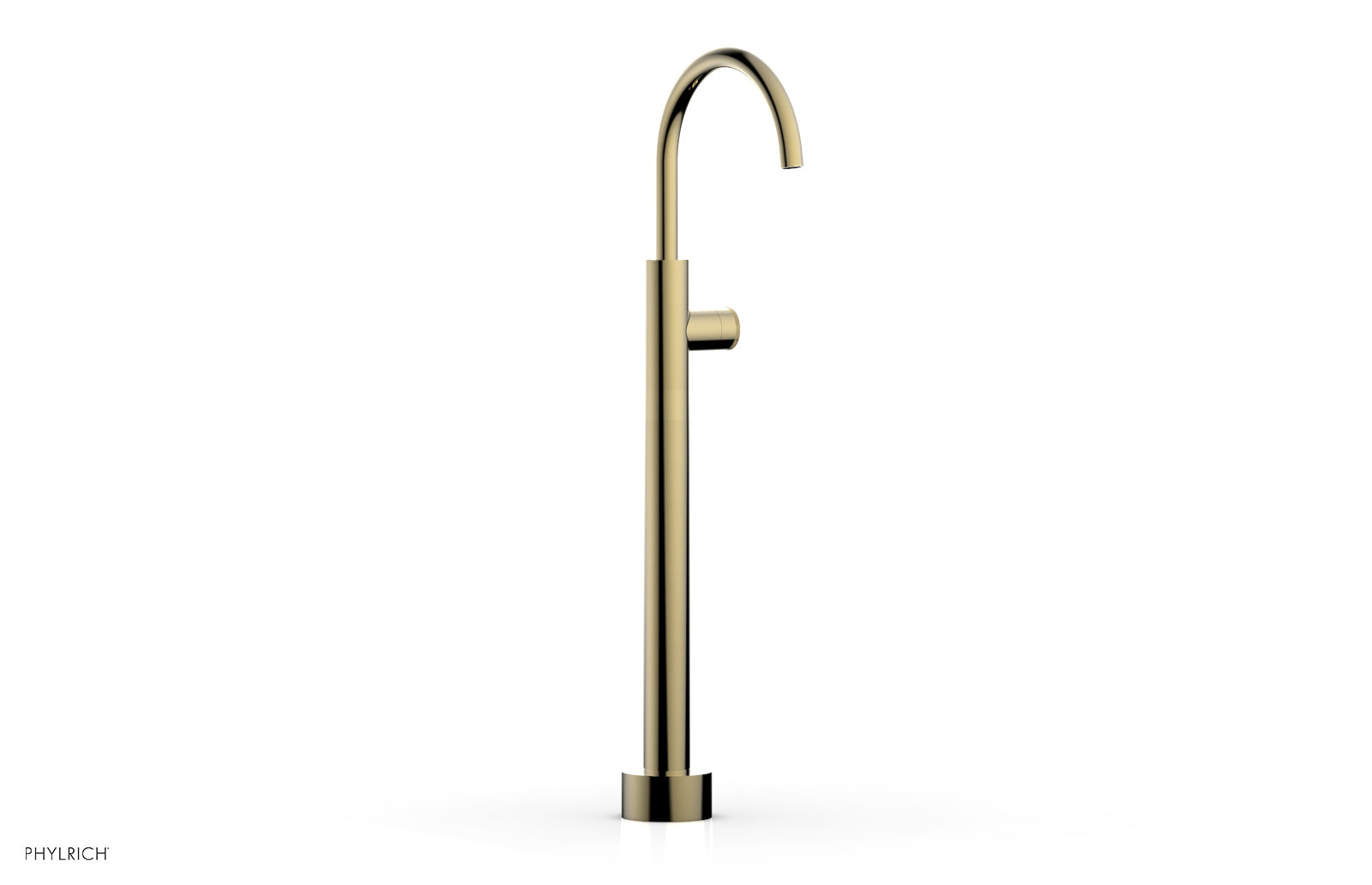 BASIC II Low Floor Mount Tub Filler - Knurled Handle  230-44-04