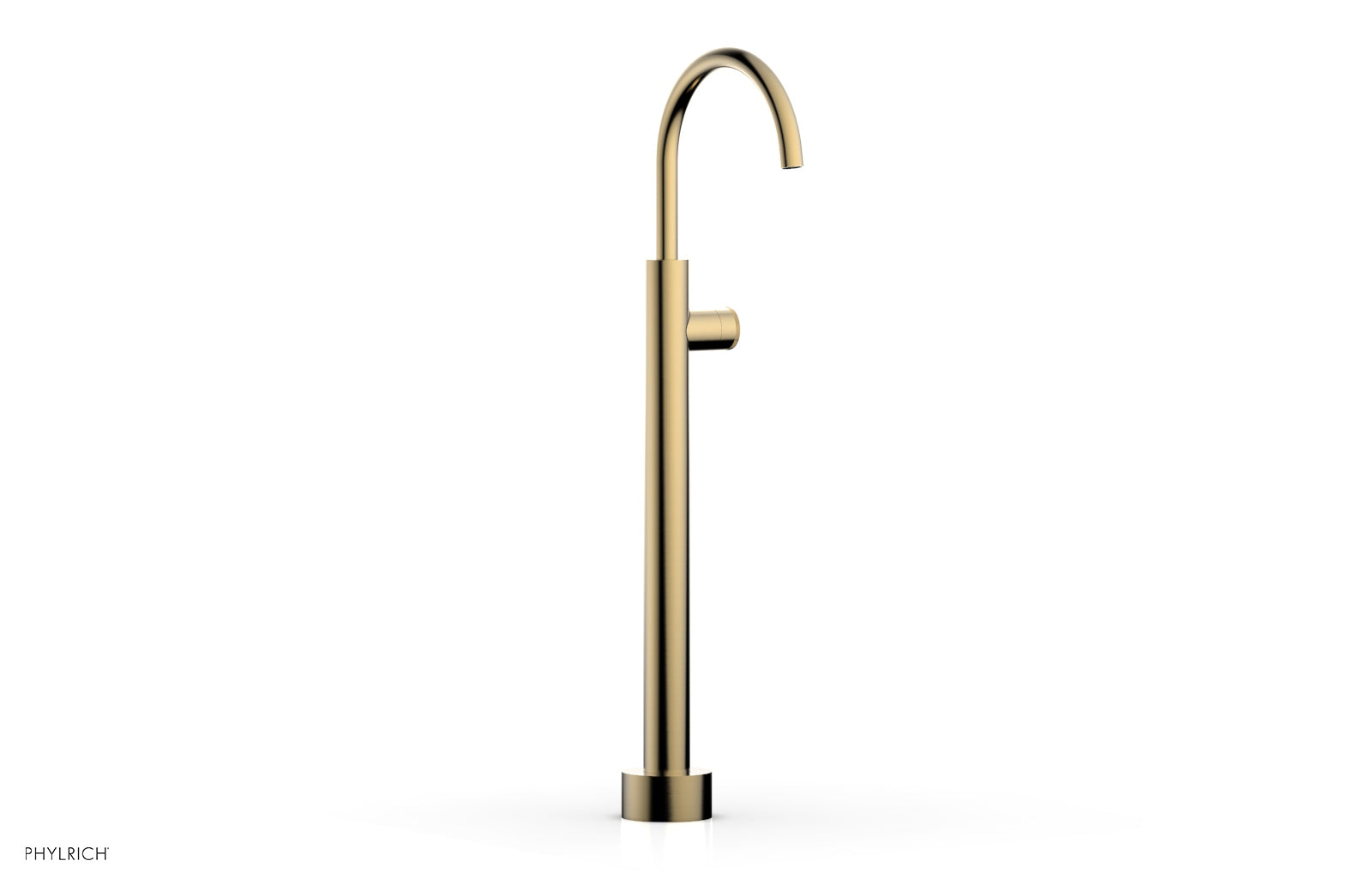 BASIC II Low Floor Mount Tub Filler - Knurled Handle  230-44-04