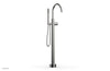 BASIC II Tall Floor Mount Tub Filler - Knurled Handle with Hand Shower  230-44-01