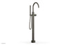 BASIC II Tall Floor Mount Tub Filler - Knurled Handle with Hand Shower  230-44-01