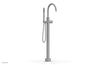 BASIC II Tall Floor Mount Tub Filler - Knurled Handle with Hand Shower  230-44-01