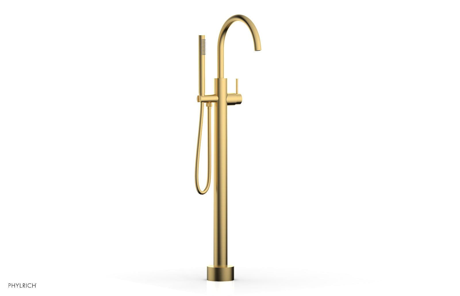 BASIC II Tall Floor Mount Tub Filler - Lever Handle with Hand Shower  230-45-01