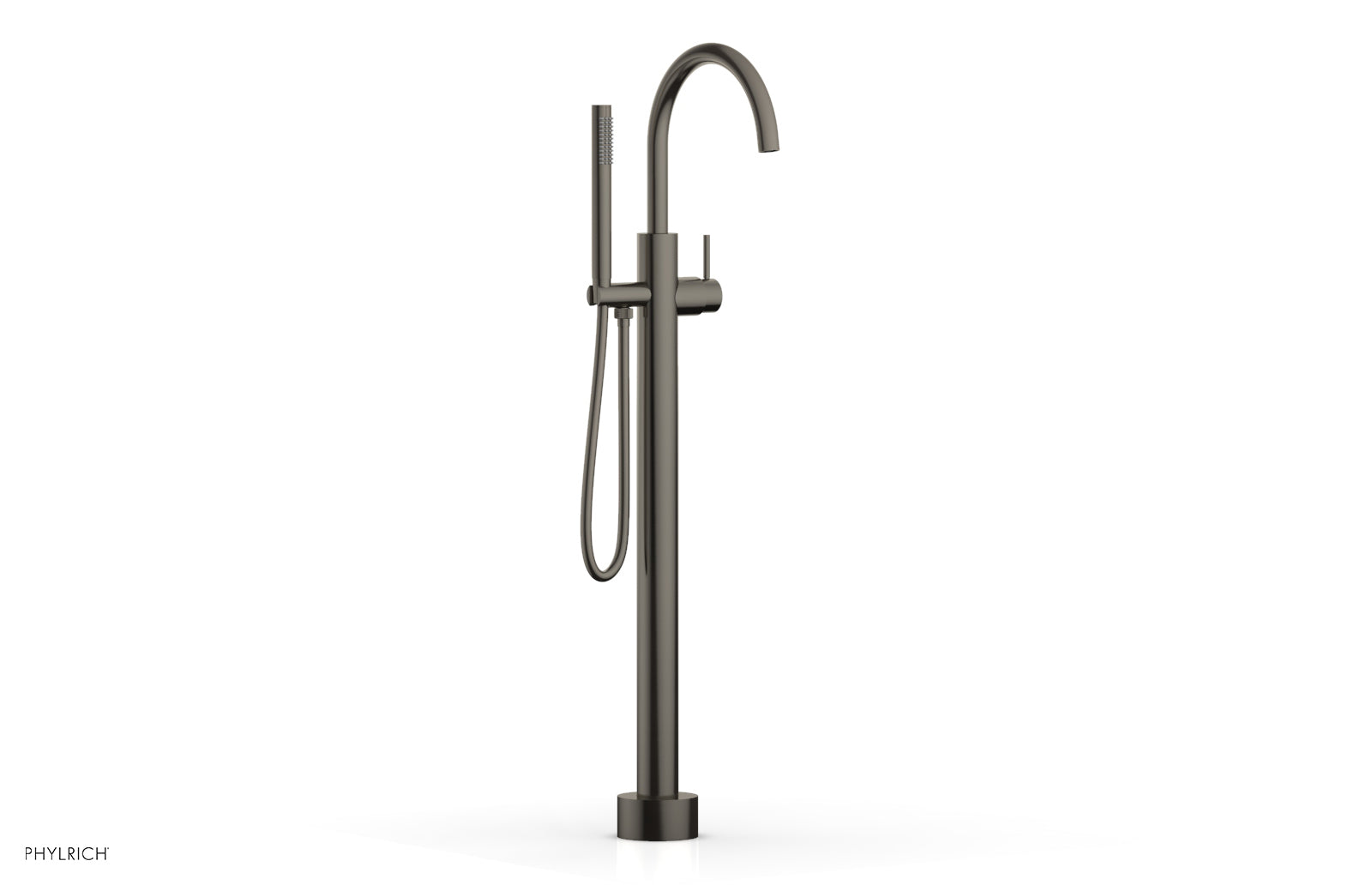 BASIC II Tall Floor Mount Tub Filler - Lever Handle with Hand Shower  230-45-01