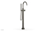 BASIC II Tall Floor Mount Tub Filler - Smooth Handle with Hand Shower  230-46-01