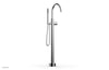 BASIC II Tall Floor Mount Tub Filler - Smooth Handle with Hand Shower  230-46-01