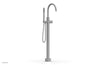 BASIC II Tall Floor Mount Tub Filler - Smooth Handle with Hand Shower  230-46-01