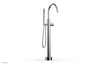 BASIC II Low Floor Mount Tub Filler - Smooth Handle with Hand Shower  230-46-03